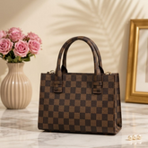 Checkered Print Tote Bag