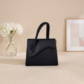 Asymmetric Cutout Flap Bag