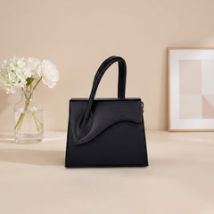 Asymmetric Cutout Flap Bag