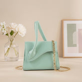 Asymmetric Cutout Flap Bag