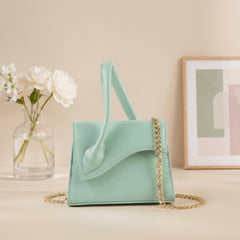 Asymmetric Cutout Flap Bag