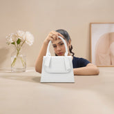 Elegant Folded Handle Flap Bag