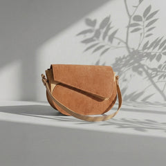 Suede Saddle Crossbody Bag