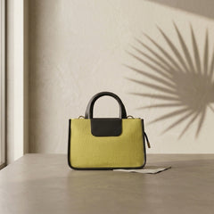 Two-Tone Canvas Mini Tote Bag