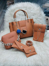 Tan 4-Piece Tote Bag Set
