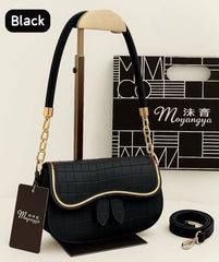 Elegant Croc Pattern Chain Shoulder Bag