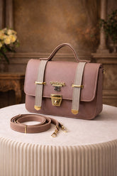 Luxury Flap Lock Top Handle Handbag