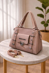 Luxury Structured Top Handle Handbag