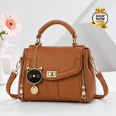 Elegant Cat Charm Mini Handbag