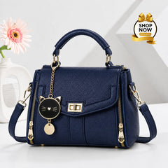Elegant Cat Charm Mini Handbag