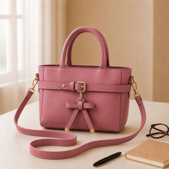 Elegant Bow Accent Tote Handbag