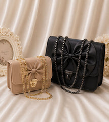 Luxury Bow Detail Crossbody Handbag