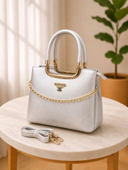 Premium Chain Detail Tote Bag