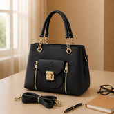 Luxury Chain Handle Tote Handbag