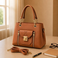 Luxury Chain Handle Tote Handbag