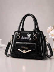 Butterfly Marble Texture Handbag