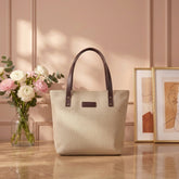 Classic Canvas Tote Bag with Leather Handles