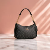 Elegant Monogram Chain Shoulder Bag