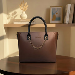 Elegant Chain Accent Tote Bag
