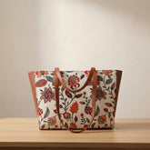 Elegant Floral Botanical Print Tote Handbag