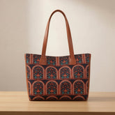 Vintage Ethnic Print Shoulder Tote Bag