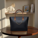 Elegant Chain Accent Tote Bag