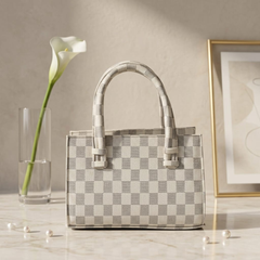 Checkered Print Tote Bag