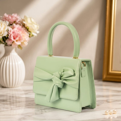 Bow Tie Top Handle Bag