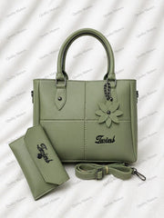 Chic Flower Accent Tote Set