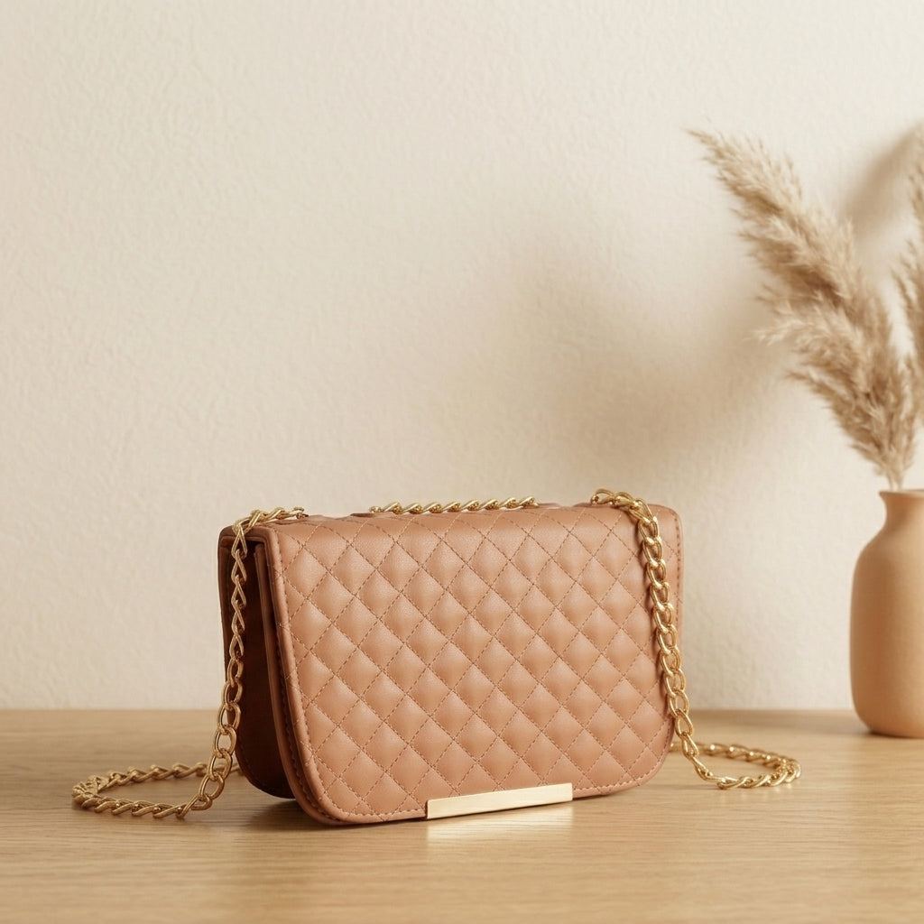 Quilted Chain Flap Bag