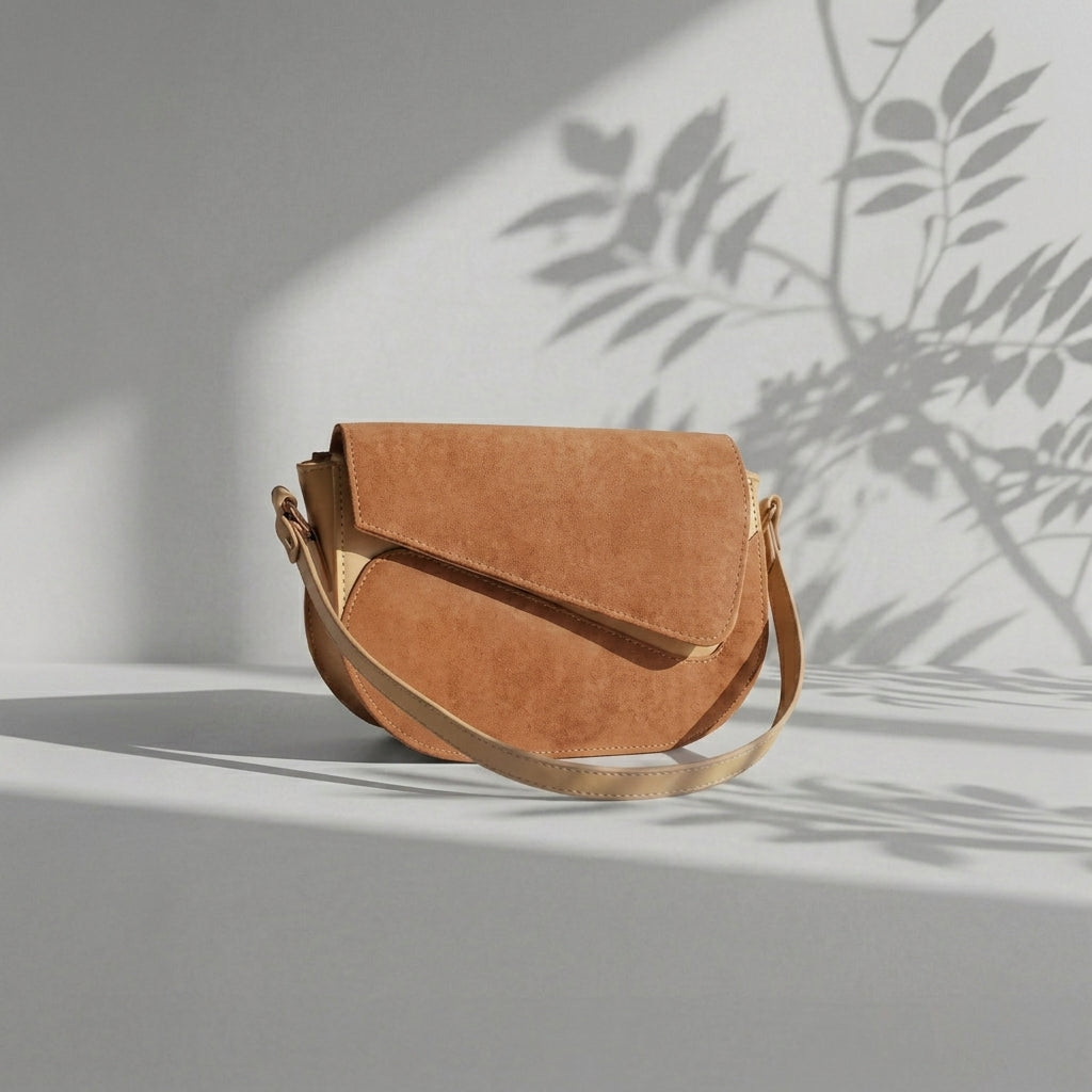 Suede Saddle Crossbody Bag