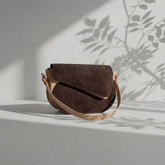 Suede Saddle Crossbody Bag