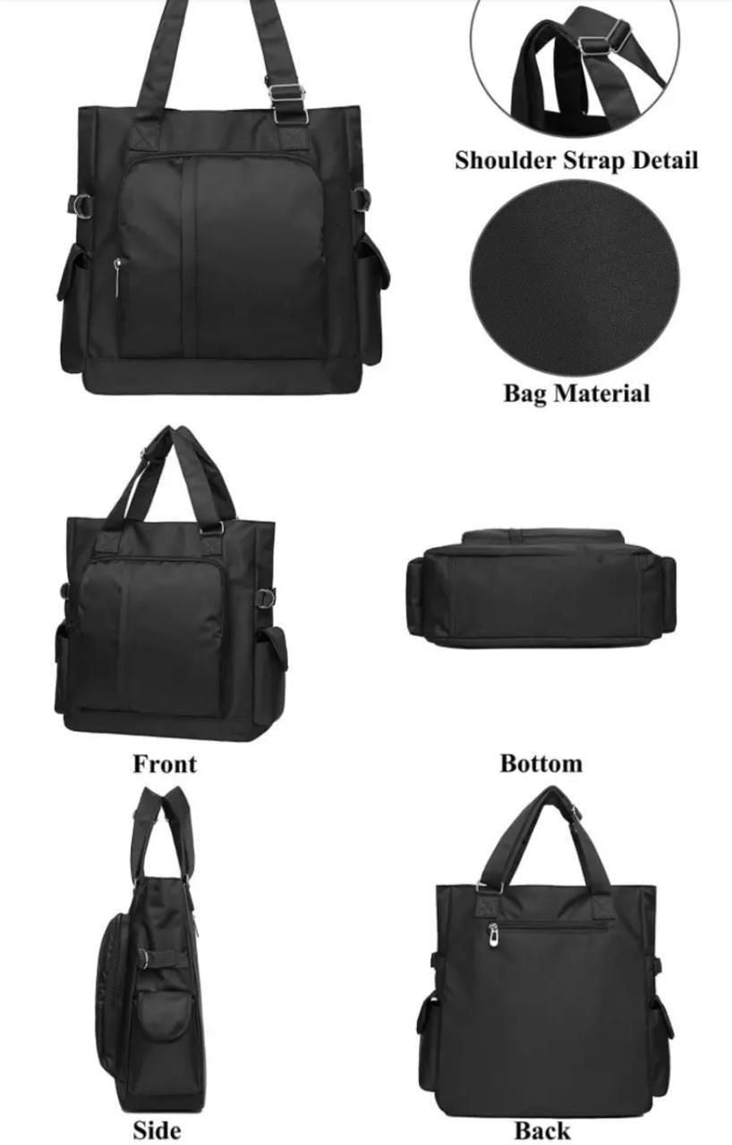 Multi-Pocket Utility Tote Bag