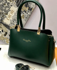 Christian Dior Style Brown Structured Tote Bag