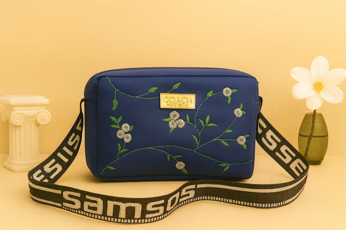 Floral Stitch Crossbody Bag