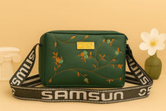 Floral Stitch Crossbody Bag
