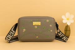 Floral Stitch Crossbody Bag