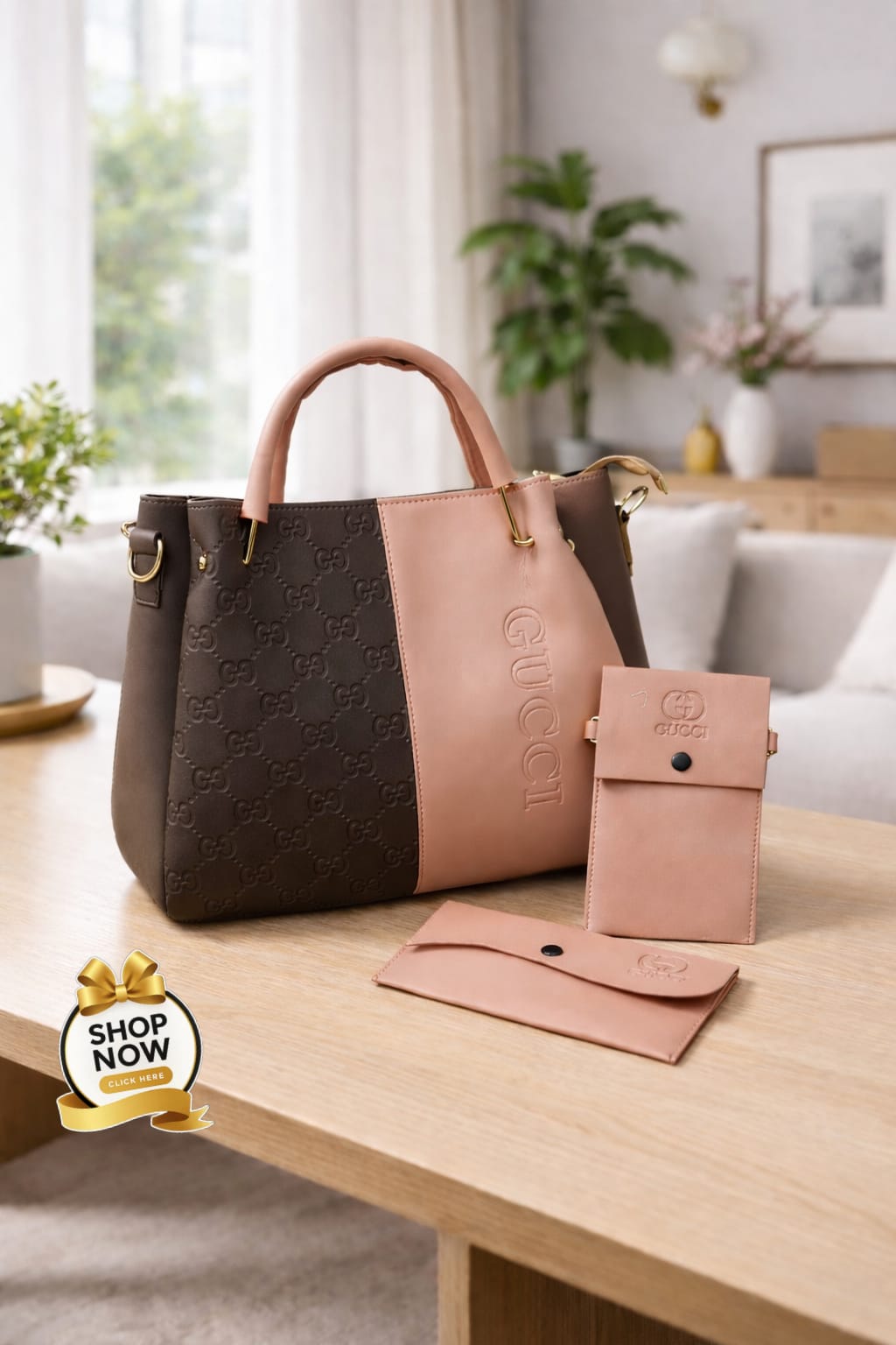 Premium Designer Tote Set (3-in-1)