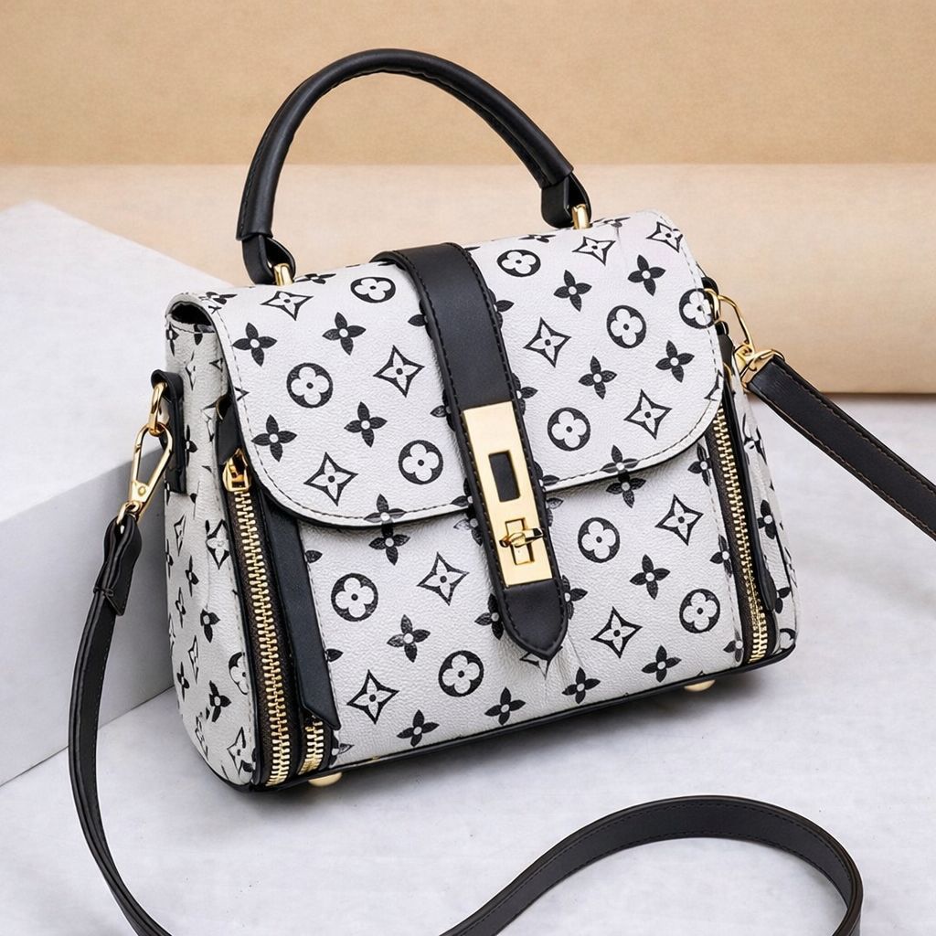 Printed Flap Crossbody Bag