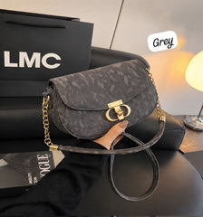 Elegant Chain Lock Crossbody Bag