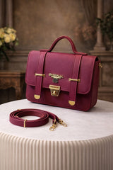 Luxury Flap Lock Top Handle Handbag
