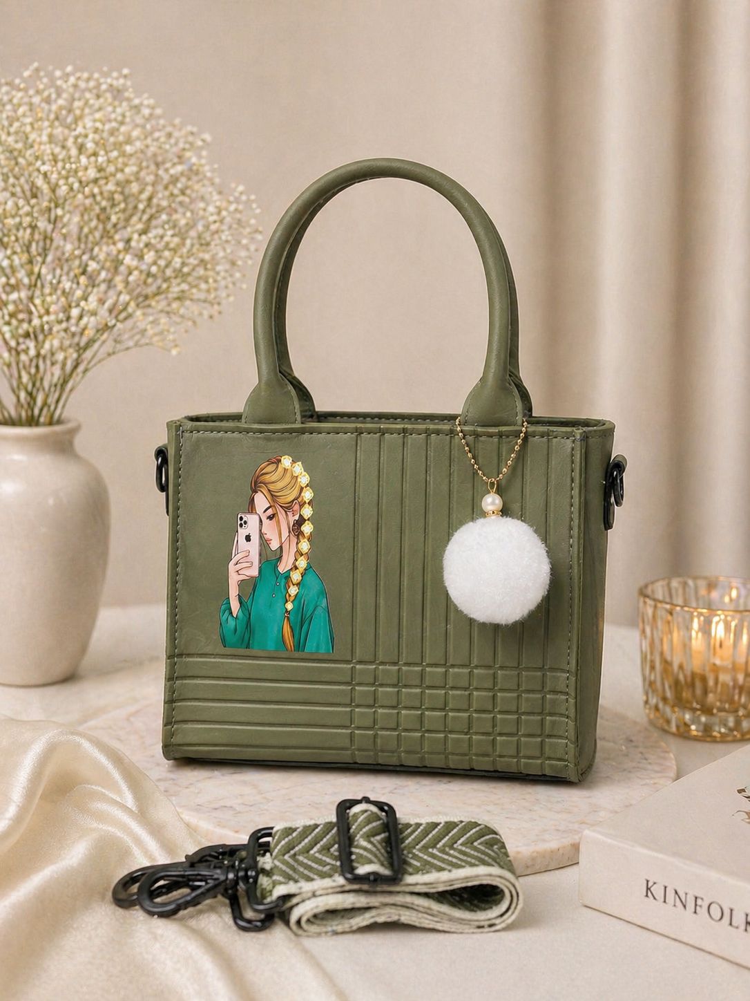 Girl Print Handbag