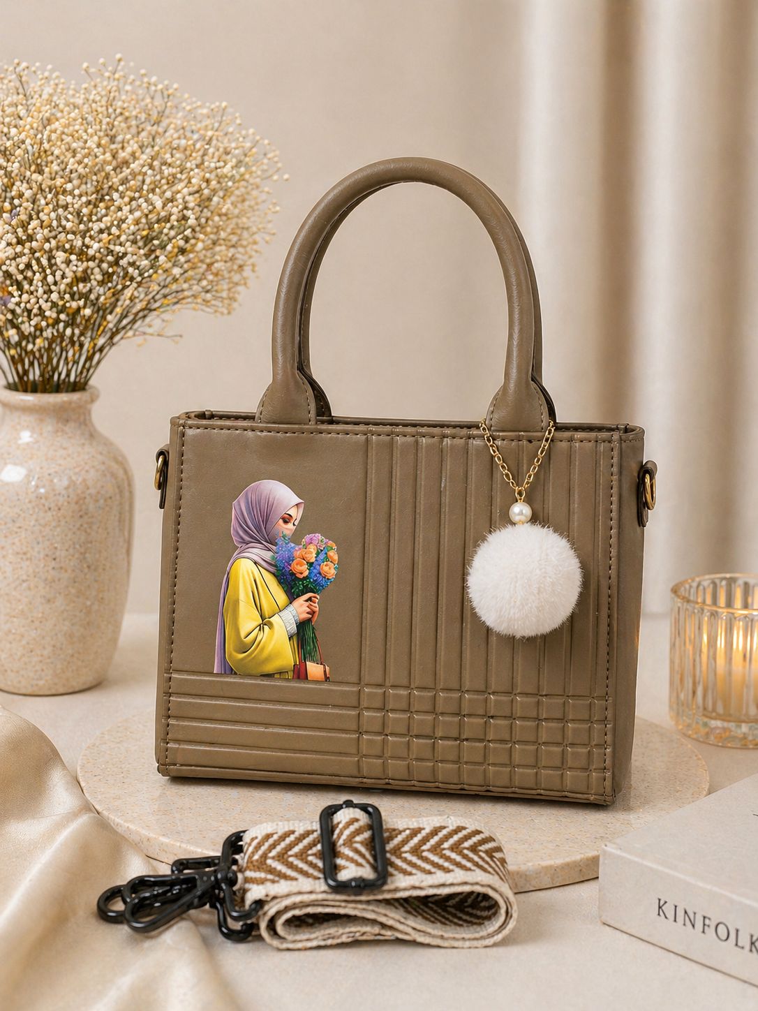 Girl Print Handbag