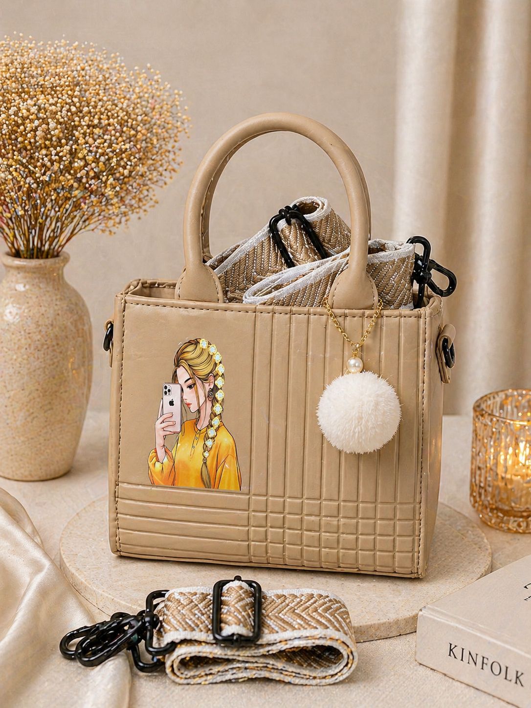 Girl Print Handbag