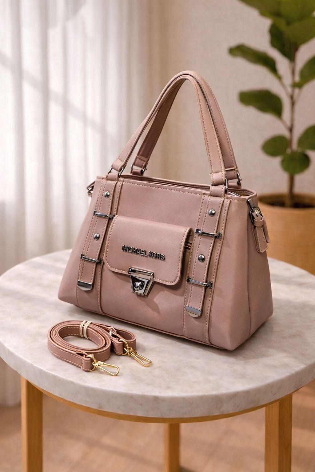 Luxury Structured Top Handle Handbag