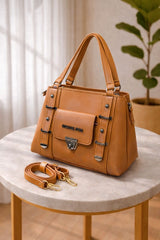 Luxury Structured Top Handle Handbag