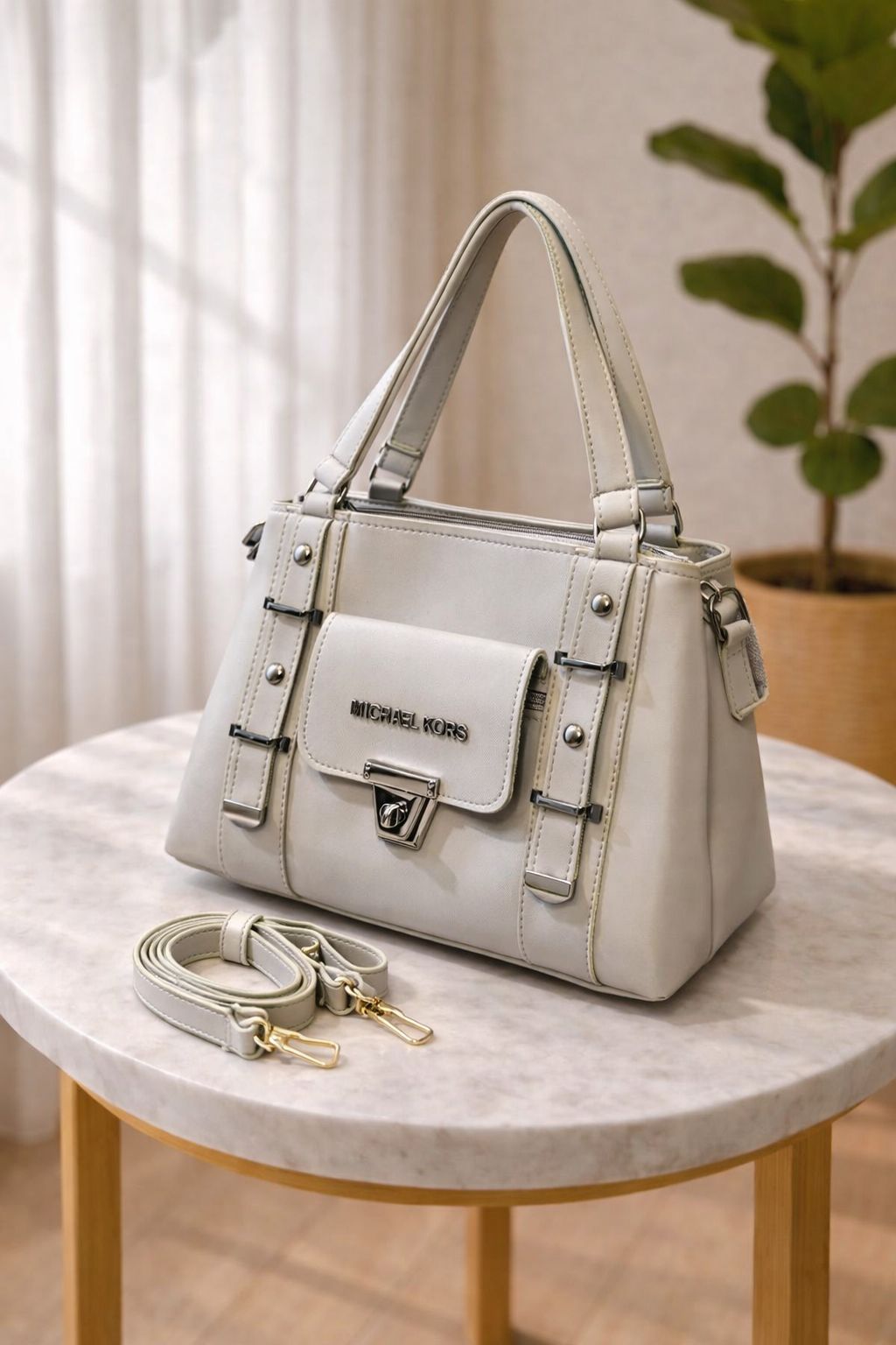 Luxury Structured Top Handle Handbag