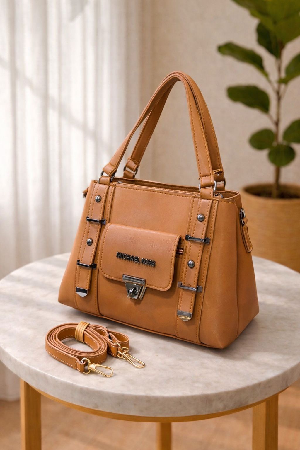 Luxury Structured Top Handle Handbag