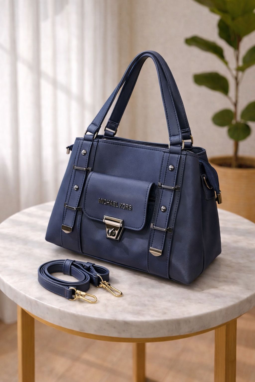 Luxury Structured Top Handle Handbag