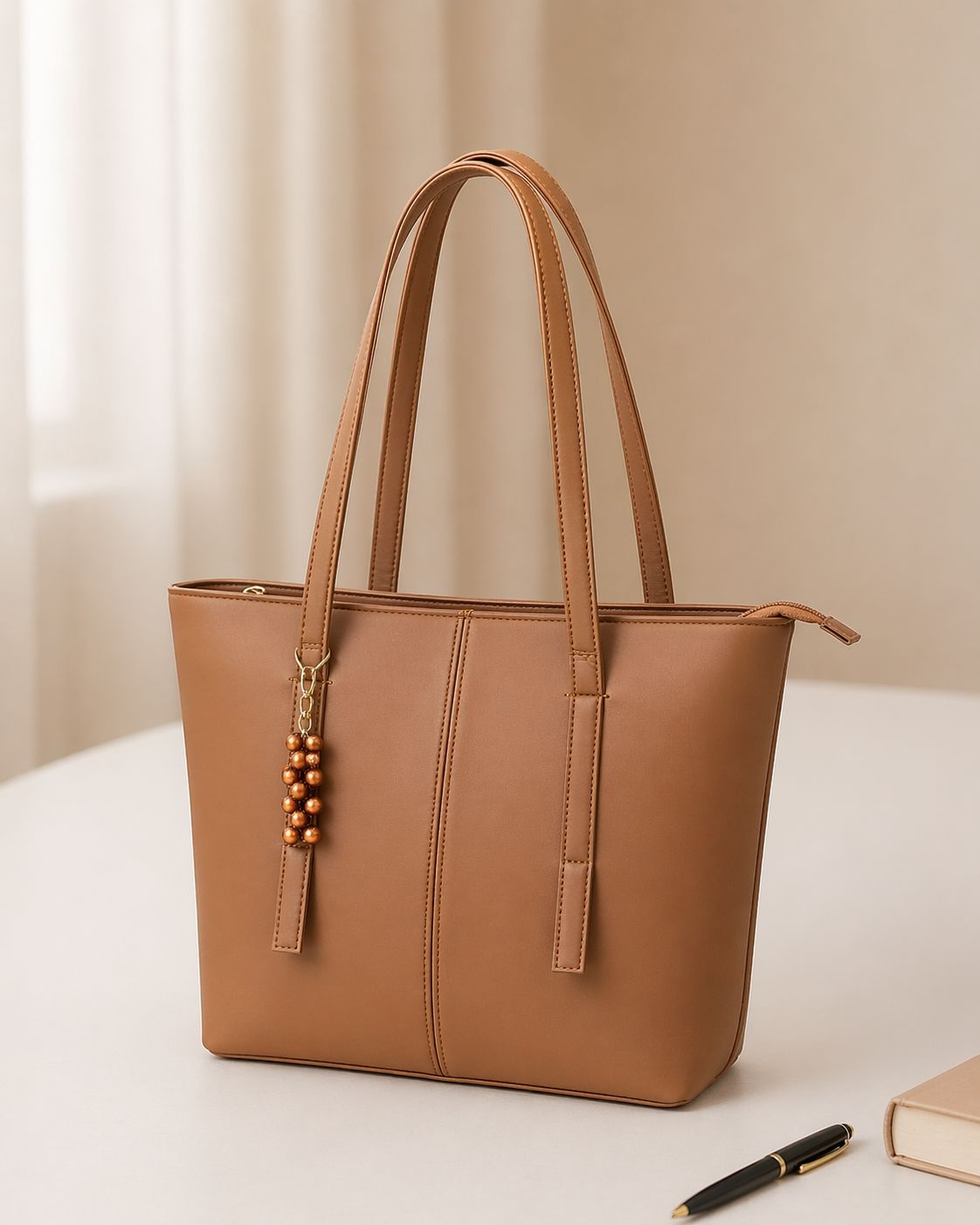 Sleek Minimal Tote Bag with Shoulder Straps